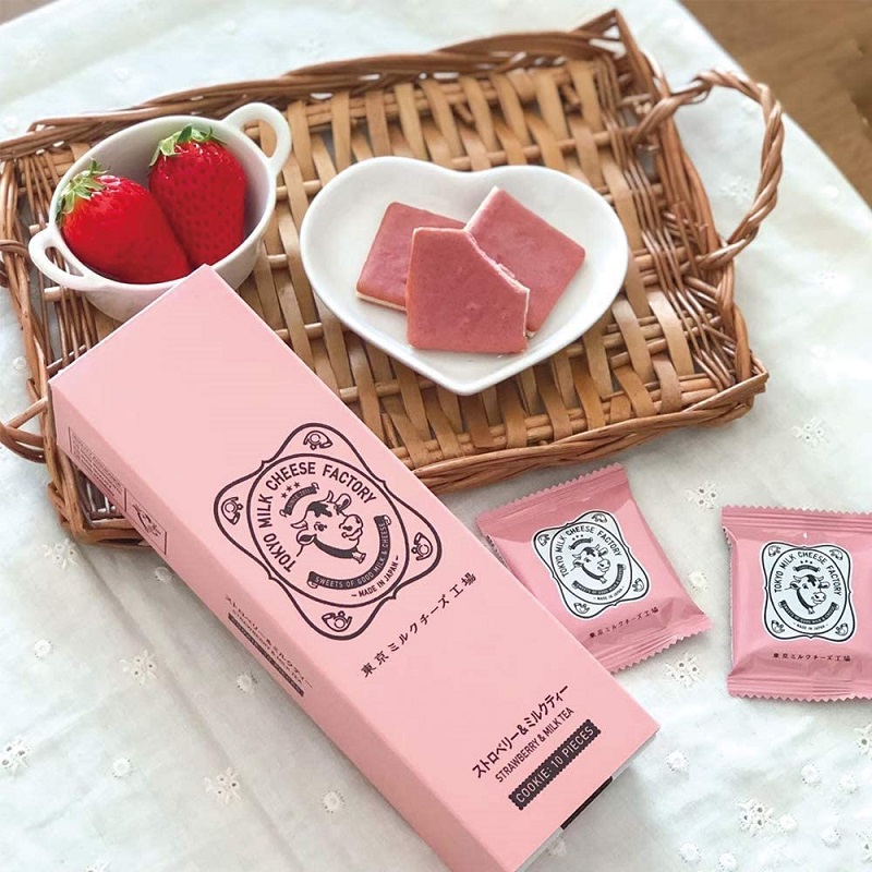 东京牛奶芝士工厂草莓奶茶曲奇饼干10枚- ebisustore