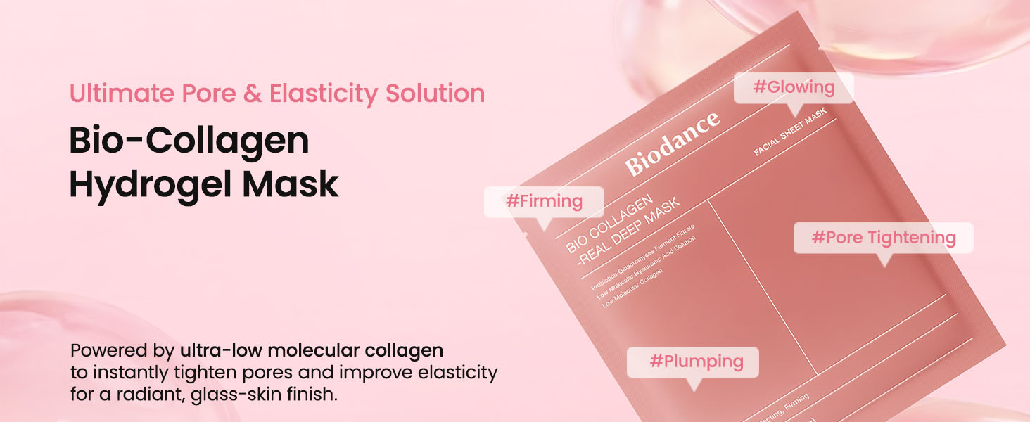 Bio collagen real deep mask is a hydrogel mask made by solidifying serum.