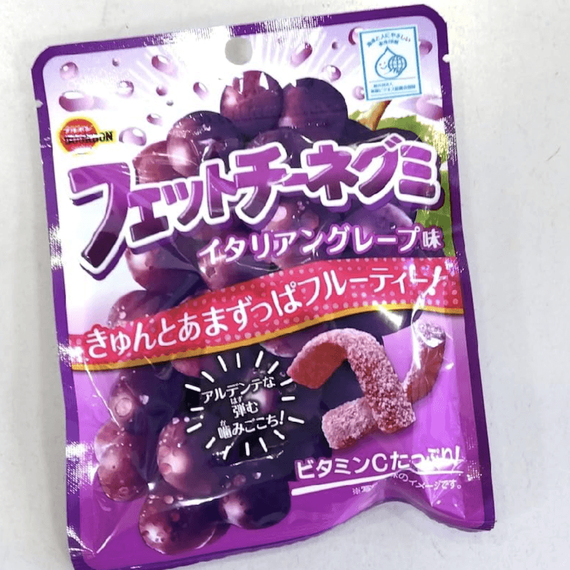 【日本直邮】 日本 BOURBON 波路梦 Fettuccine酸条形果汁软糖酸酸甜甜 葡萄味 50g
