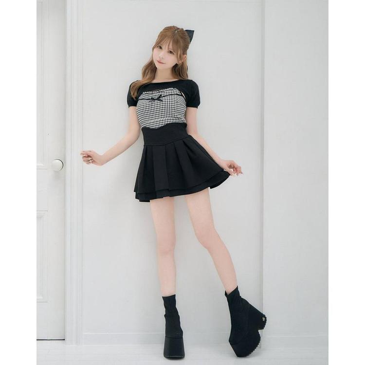 ＊MichellMacaron＊ スカート color∝Black size∝S michellMacaron Sサイズ 黒 新品タグ付 美脚になれるスカート