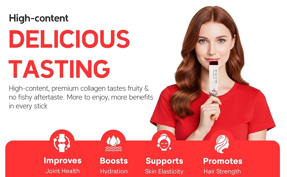 Pomegranate collagen jelly stick