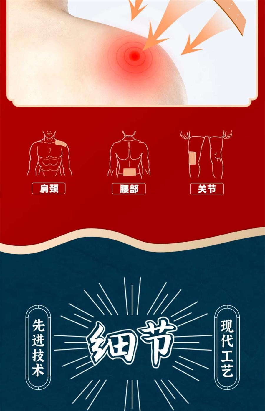 【中国直邮】 羚锐 通络祛痛膏 适用于活血通络 消肿止痛 颈椎病 肩周炎 关节炎 腰肌劳损 腰疼膏药贴5贴/盒