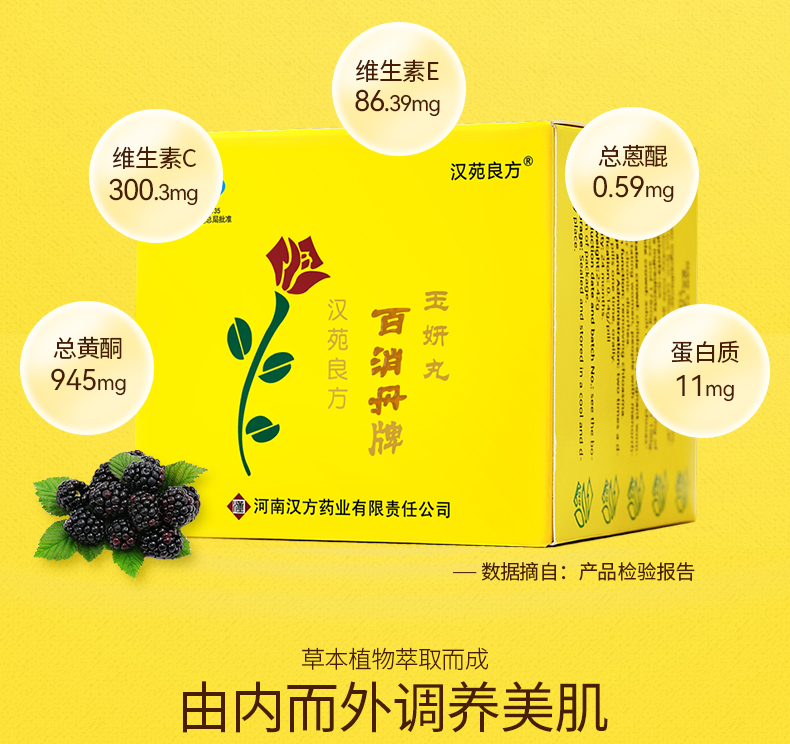 漢苑良方  百消丹牌  玉妍丸   祛黃褐斑  內調淡斑    0.14g/粒*300粒*2瓶/盒