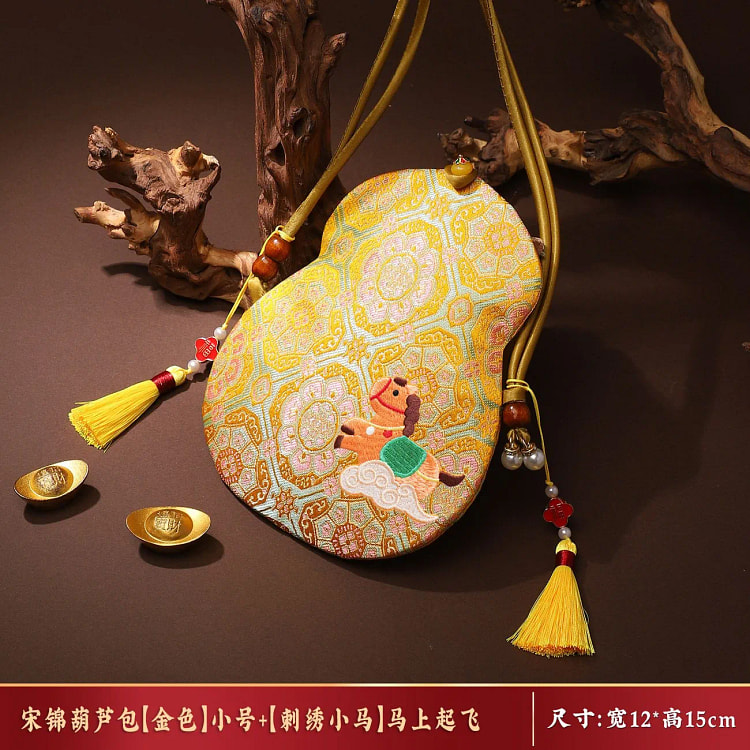 葫芦包织锦绣花新年礼物 小号金色 1 箱
