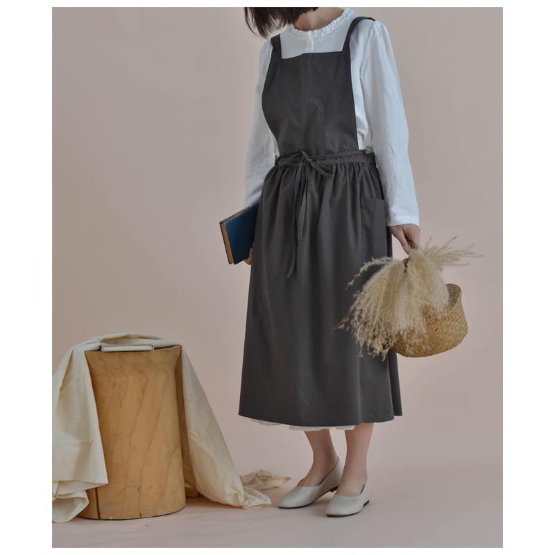 日本直送」BIGBOWL・100%コットン防水エプロン X型デザイン グレー - Weee!