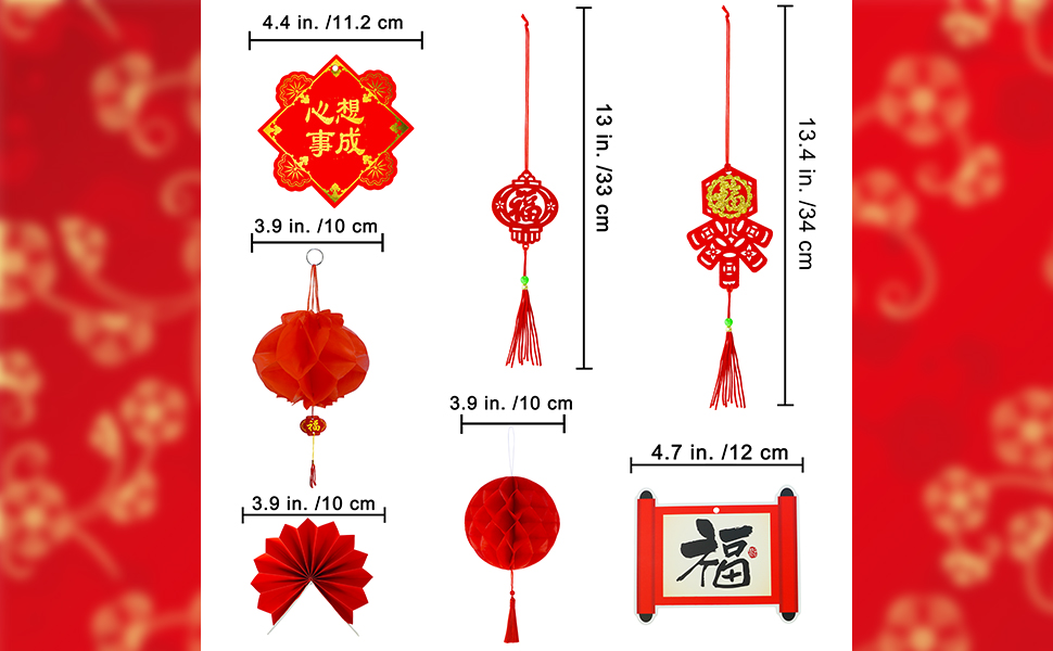 大量中國新年裝飾品