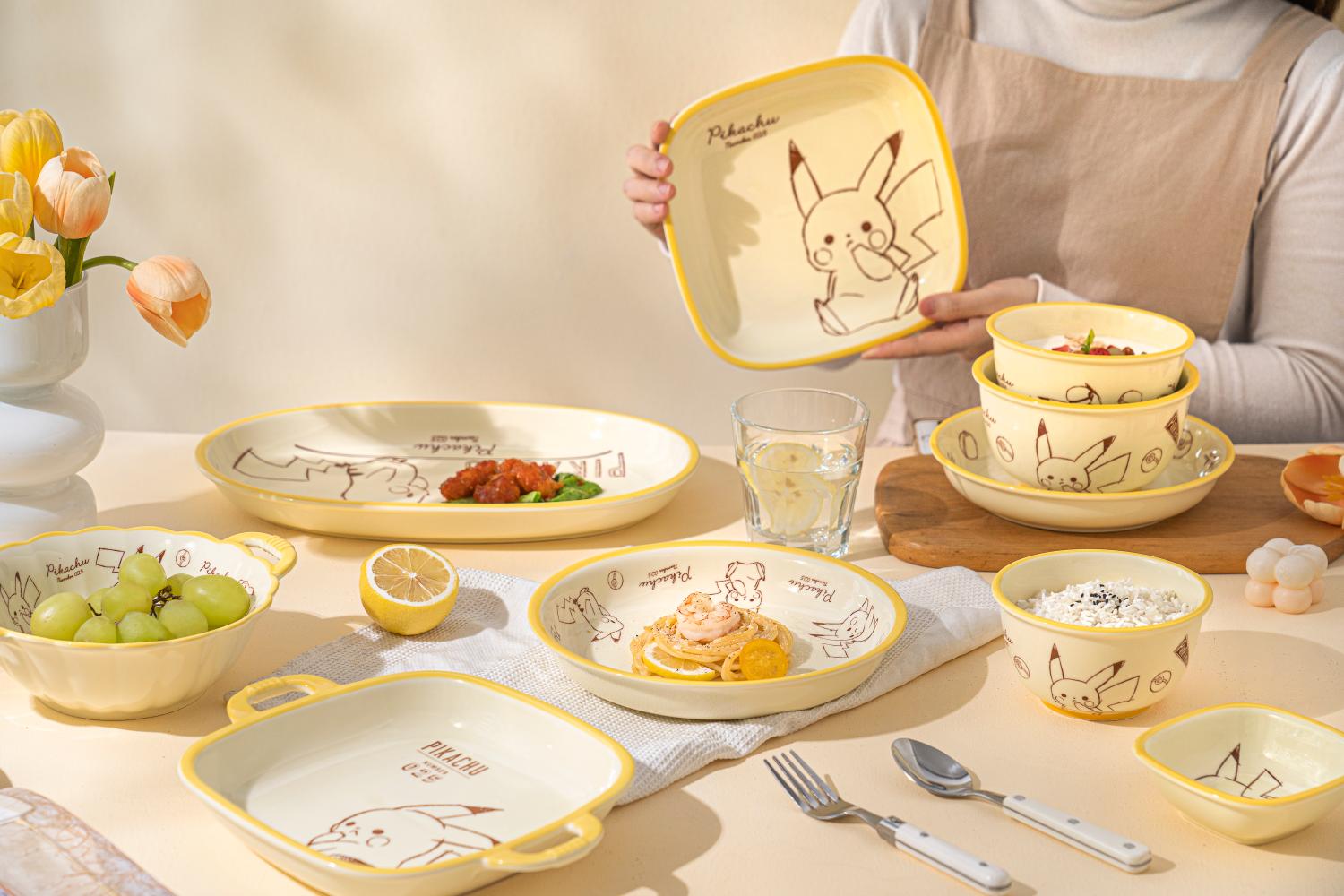 順祥 W釉下9吋新範四邊盤2件套(寶可夢款-童真)