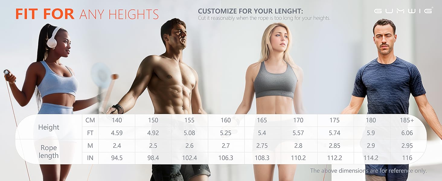 Fit for any heights and body types