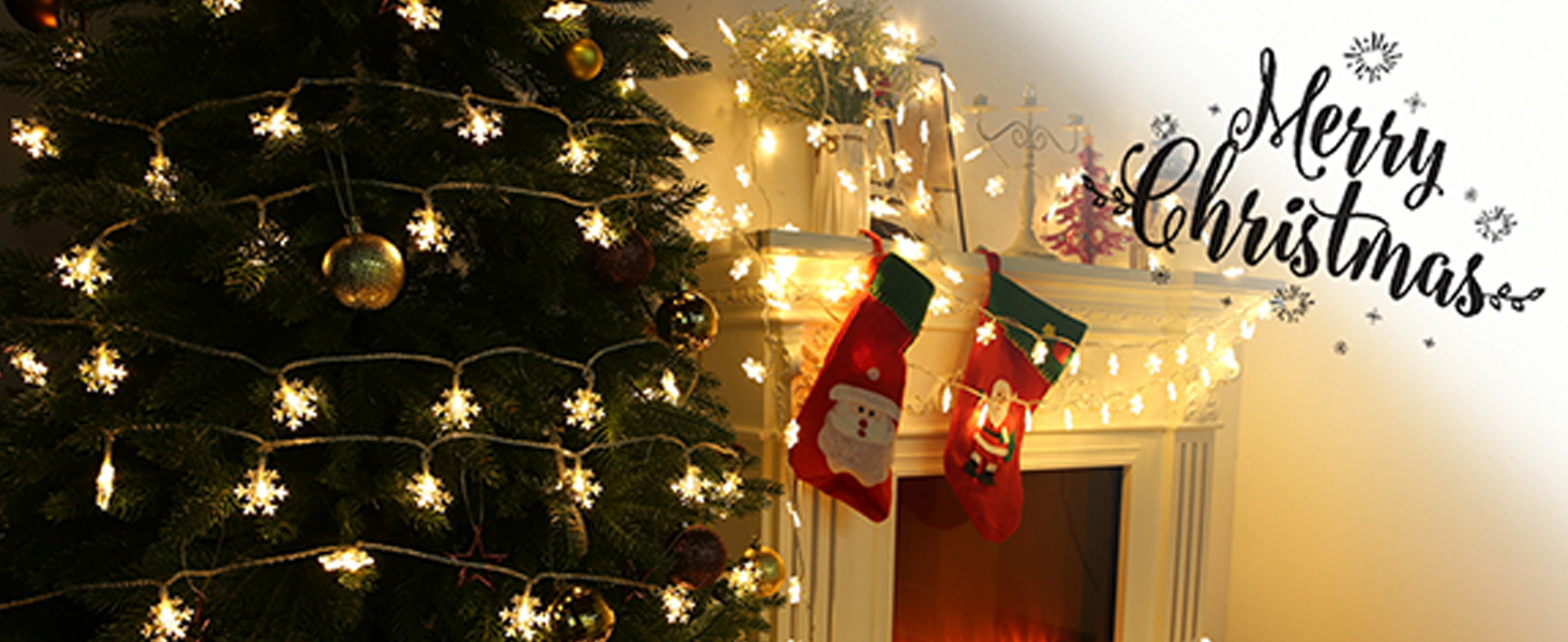 Christmas snowflake lights