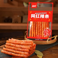 香辣条小面筋拉条 - 中国特色经典手工香辣面筋拉条小吃