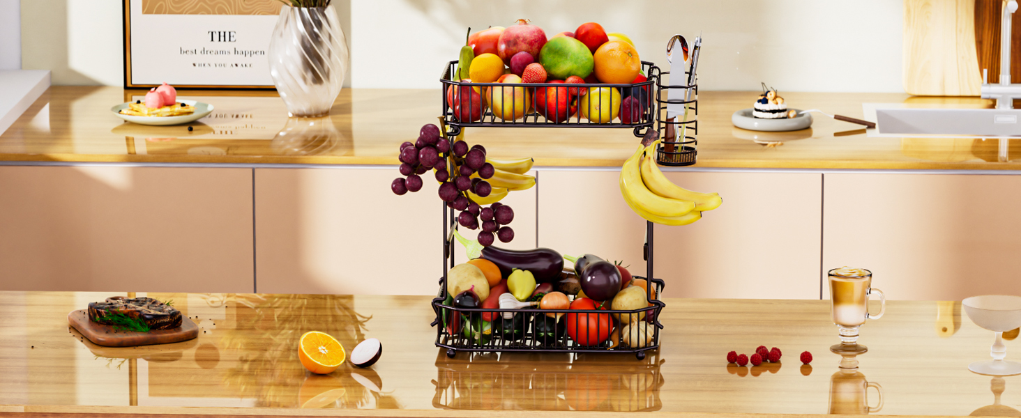 Heavy 2 Tier Fruit Basket