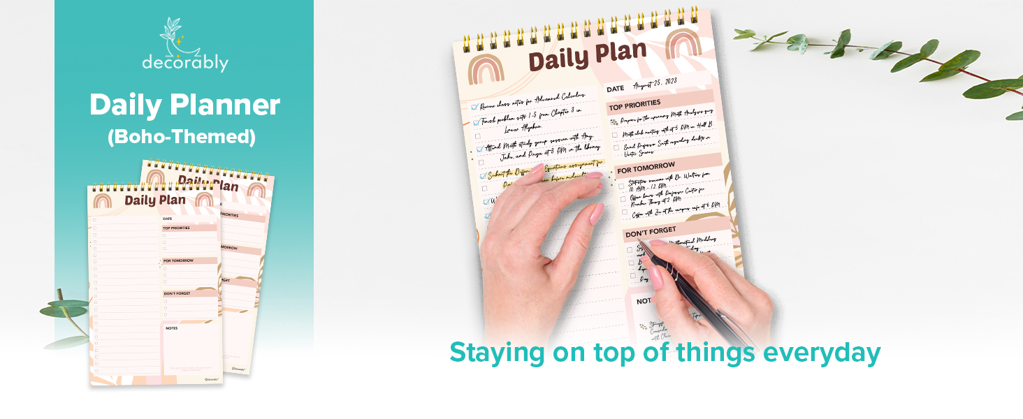 daily planner sheets