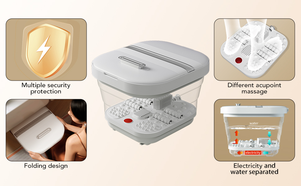 foot bath spa with heat and massage