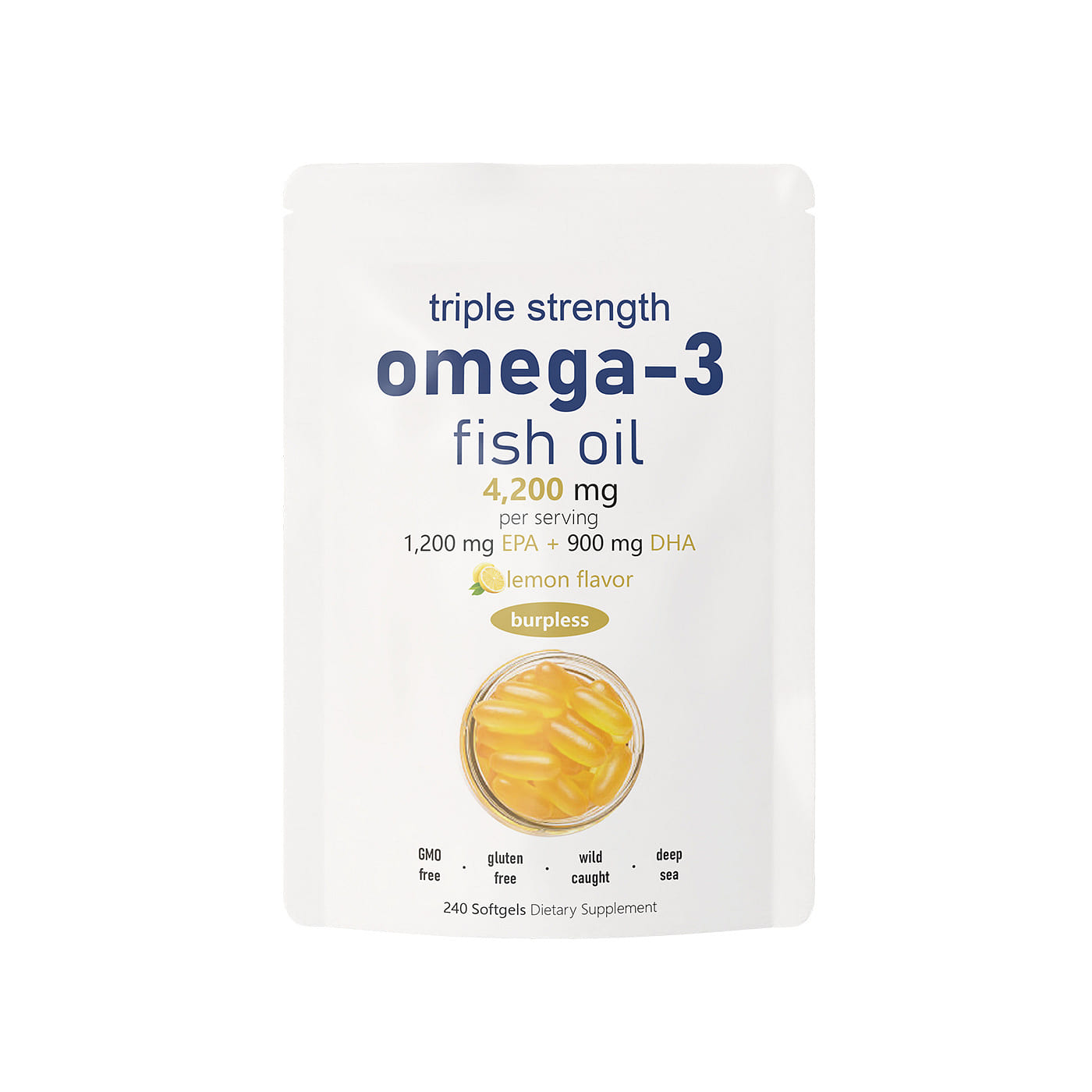 Fish Oil with Vitamin E Softgels 1 each