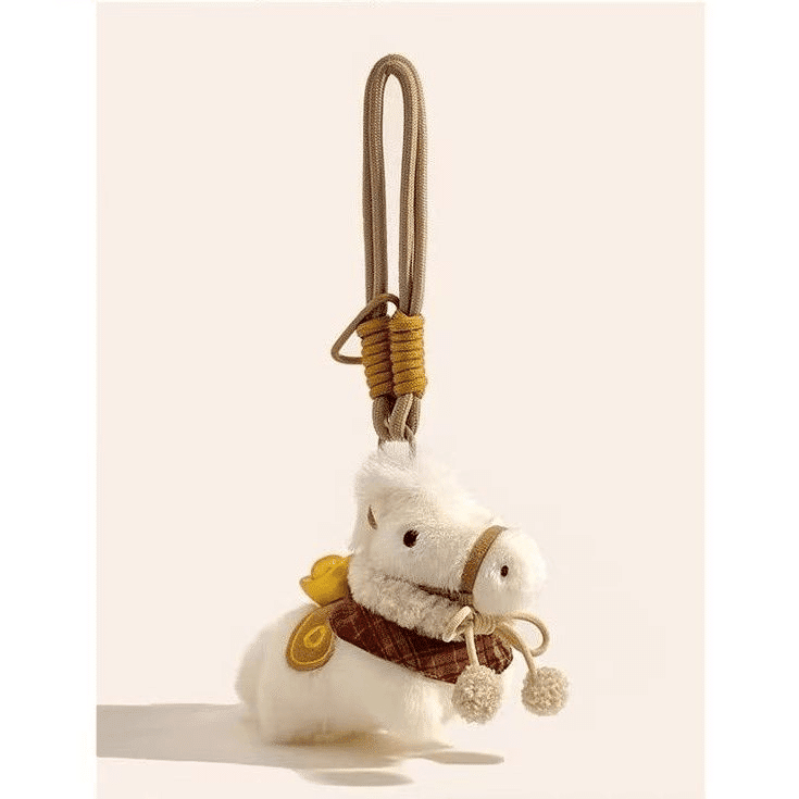 Pony with Gold Ingot Plush Keychain E 1 each