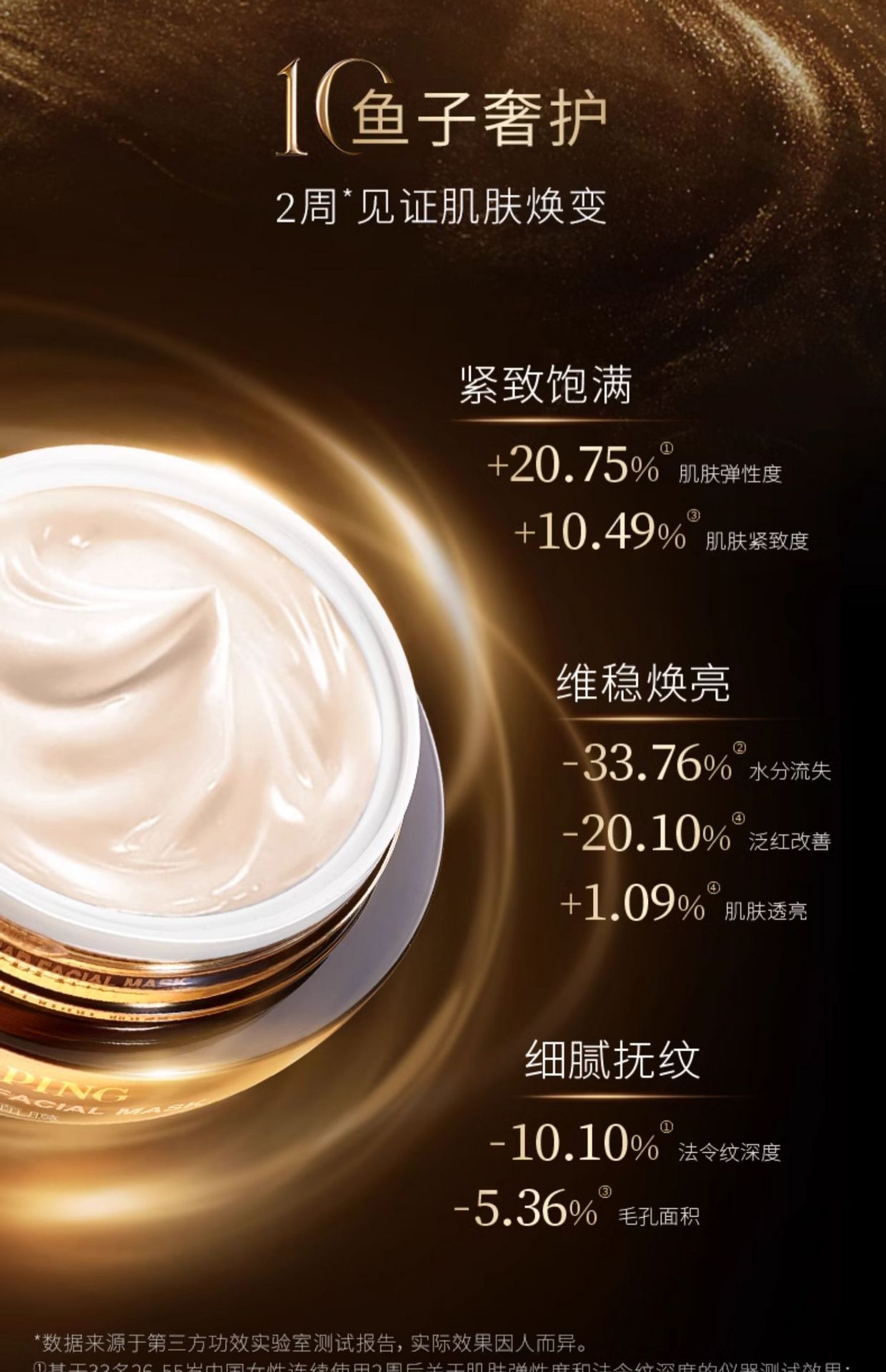 【中國直郵】毛戈平魚子醬面膜塗抹式非睡眠面膜 熬夜救星 授權銷售 30g