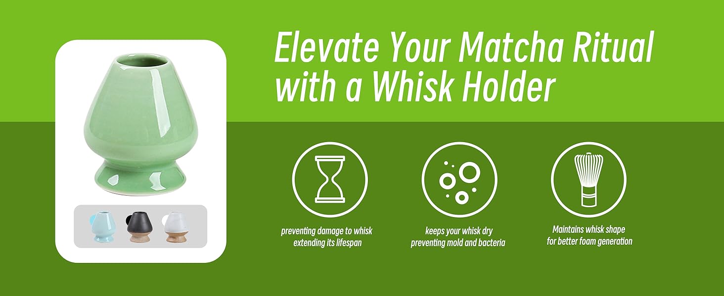 elevate your matcha ritual with a whisk holder