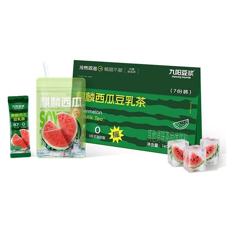 Joyoung Watermelon Soybean Milk Tea, 1 Bag 7*20g