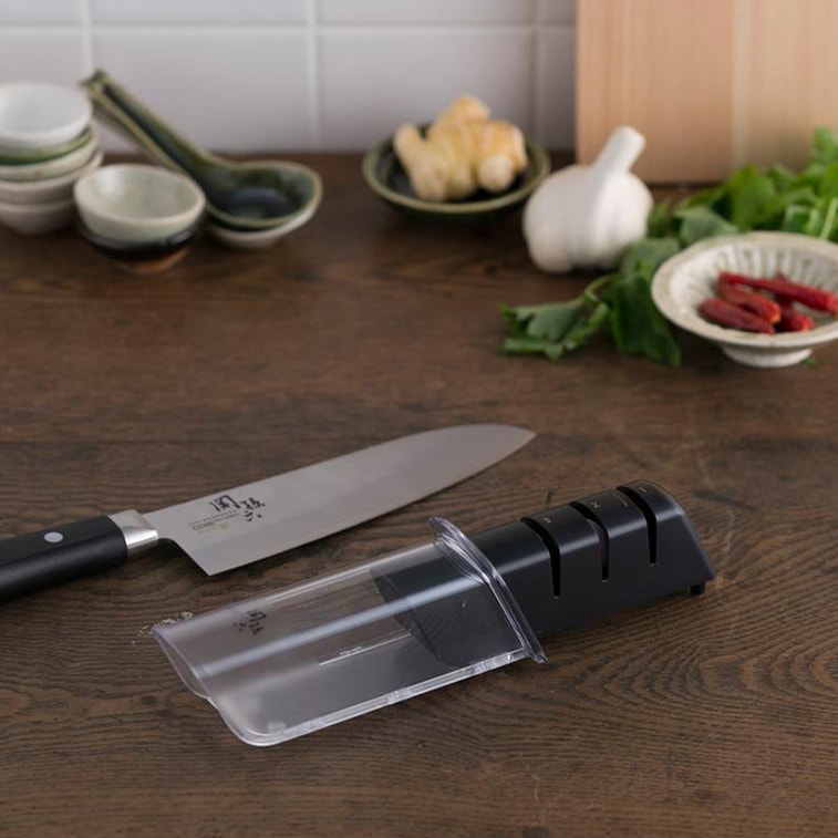 商品详情 - 【日本直邮】KAI贝印 关孙六三段式磨刀器 家用快速磨刀器 定角 - image1
