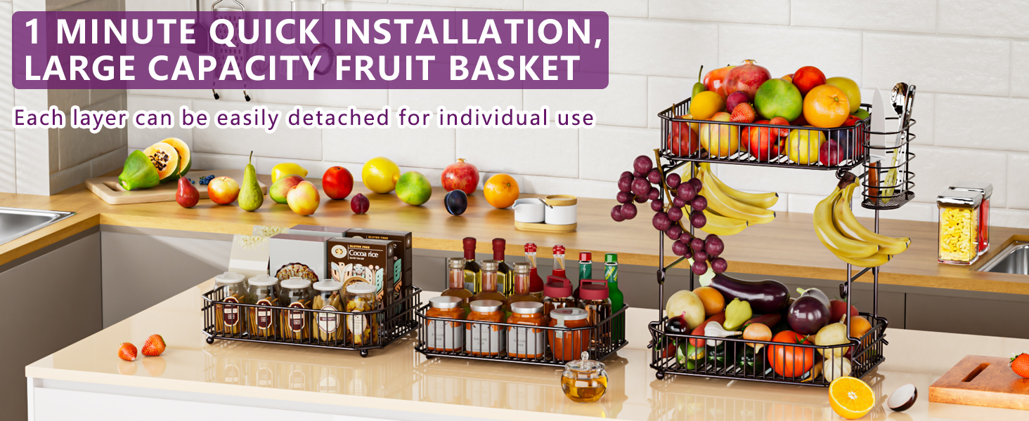 Heavy 2 Tier Fruit Basket