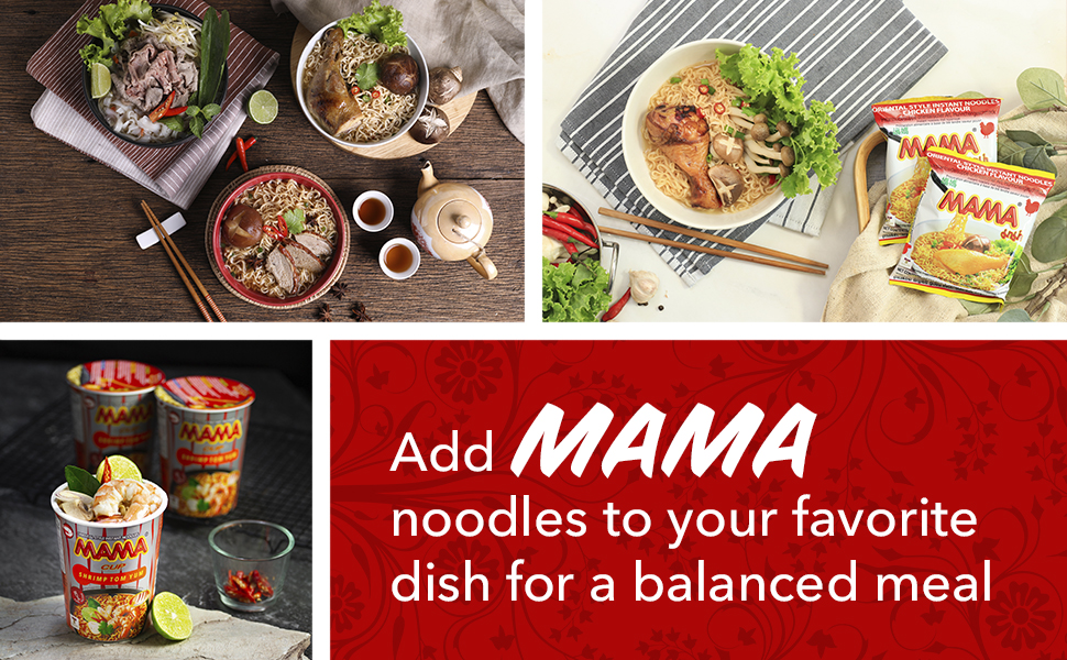 add mama noodles to your favorite dish for a balanced meal