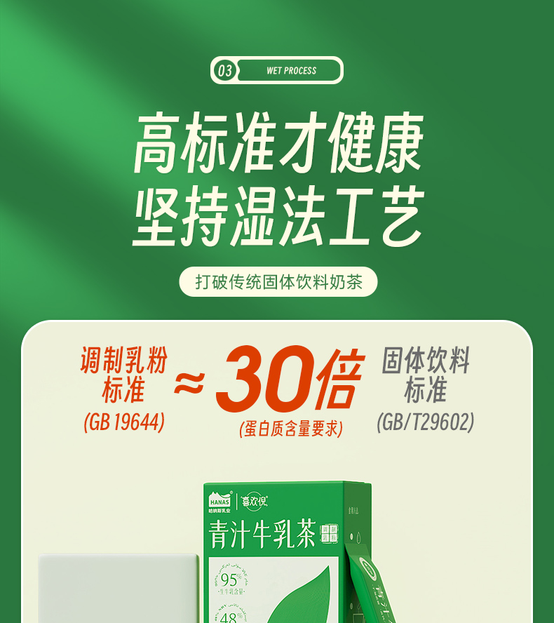 【中国直邮】 哈纳斯乳业 新疆奶茶粉 阿勒泰鲜奶奶茶 青汁牛乳茶  100g【配料只有生牛乳+大麦苗粉+抹茶粉】【低卡0蔗糖0添加】【新疆特产】