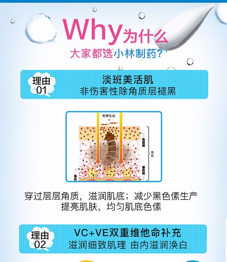【日本直邮】小林制药 VC深层滋润保湿精华面霜淡化黑色素去雀斑黑斑晒斑淡去斑膏30g