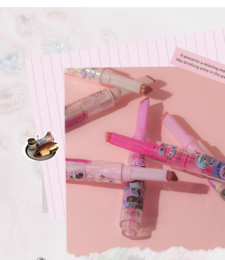 【临期清仓特惠】花洛莉亚 /怪美莉亚固体唇蜜唇釉滋润镜面水光细闪口红平价 01好芭比 1支 效期:2026/4/12