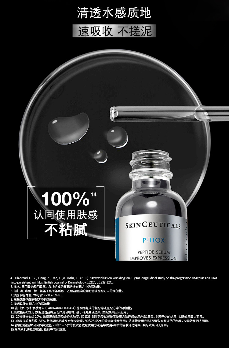 【香港直邮】 美国 SKINCEUTICALS修丽可 修丽可 多肽抗皱精华液P-TIOX 30ML 淡纹紧致 深层保湿 胜肽修护 改善细纹 医美级抗老精华