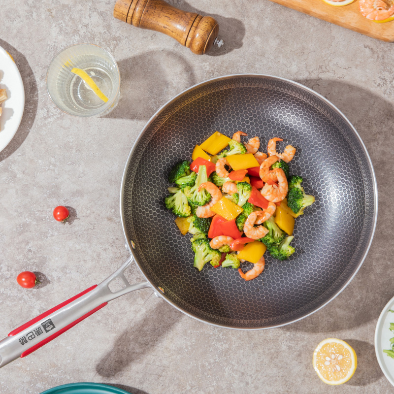 康巴赫 汉莎蜂窝 304不锈钢煎锅 26cm