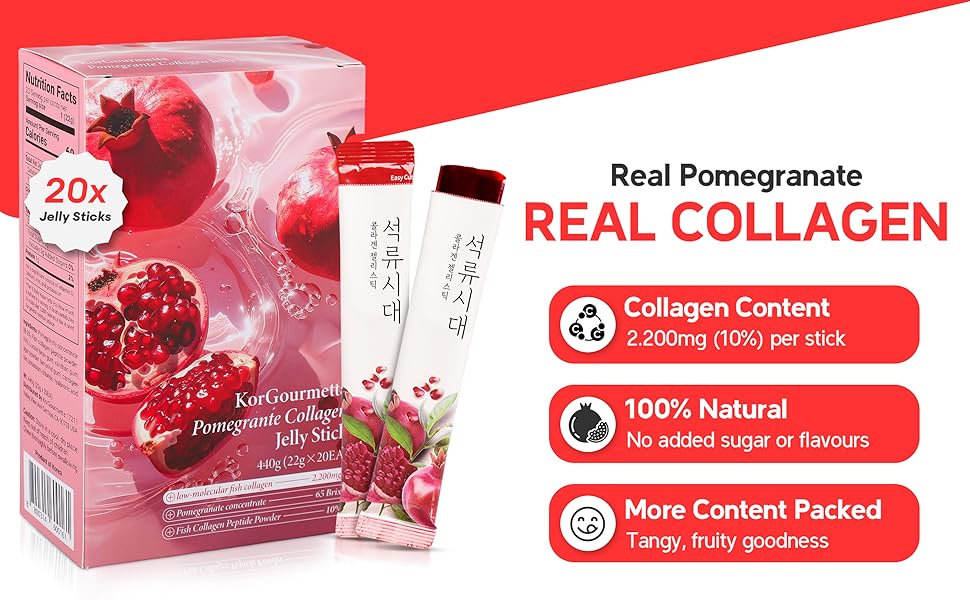 Pomegrante Collagen Jelly Stick