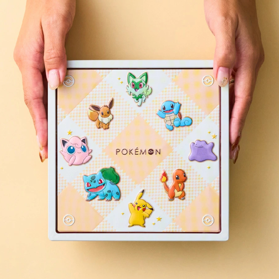 【日本直郵】 日本 POKEMON 寶可夢 情人節限定 巧克力禮盒 鐵盒裝 精選多款巧克力組合 10個入/盒