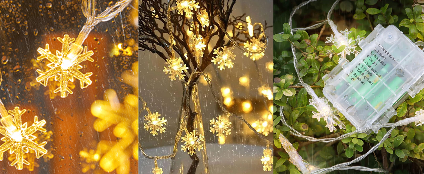 Christmas snowflake lights