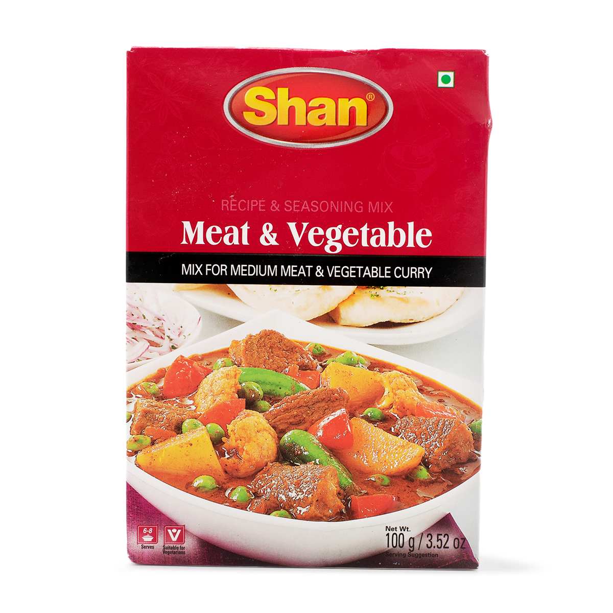 Shan 肉類&蔬菜用咖喱醬 中辣 3.5 盎司
