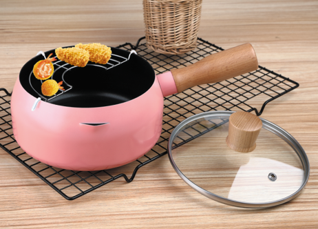 慶展 天婦羅輔食兩用不沾油炸鍋