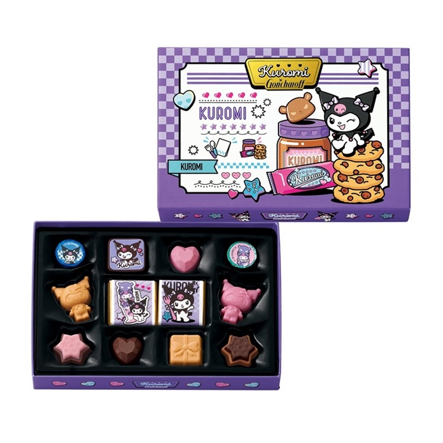 【赠品】【日本直邮】 日本 SANRIO Goncharoff 联名 酷洛米巧克力 铁盒装 情人节限定 12个入/盒