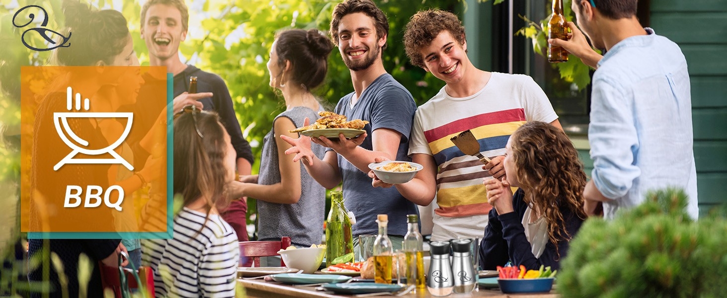 stainless steel kitchen tools, glass bottom shaker, modern salt shaker, sleek pepper shaker,