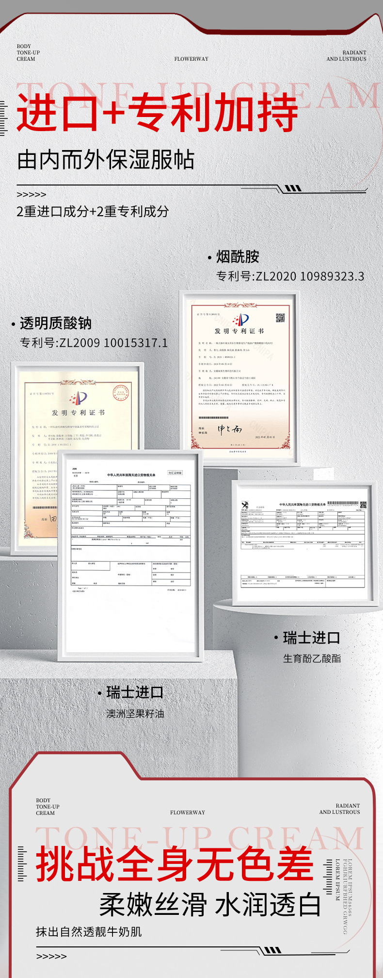 FLOWERWAY 身体素颜霜190g