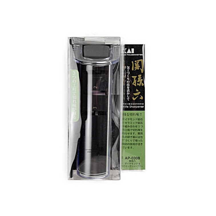 商品详情 - 【日本直邮】KAI贝印 关孙六三段式磨刀器 家用快速磨刀器 定角 - image0