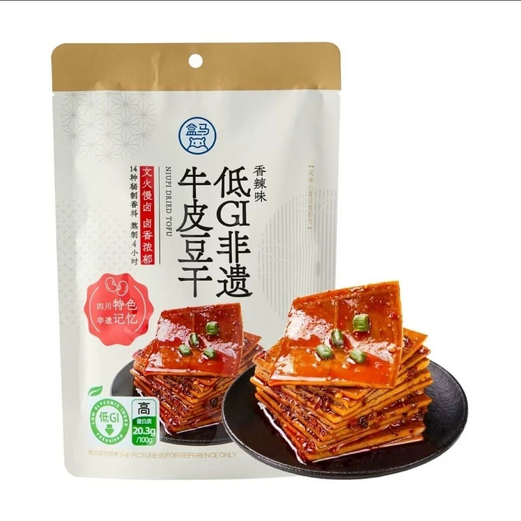 盒马 低GI非遗牛皮豆干 香辣味 180g 180 克