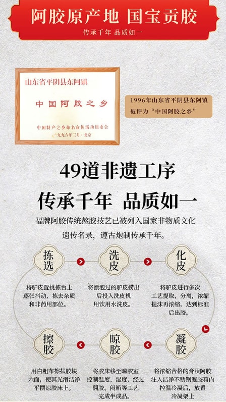 福牌 阿膠塊 250g*1box 補血滋陰 補氣補血 美容養顏 阿膠