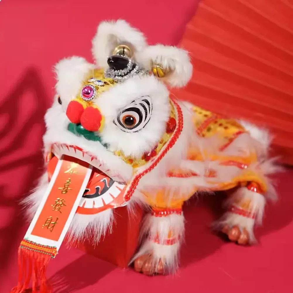 Lion Dance Marionette (White & Orange) 1 case