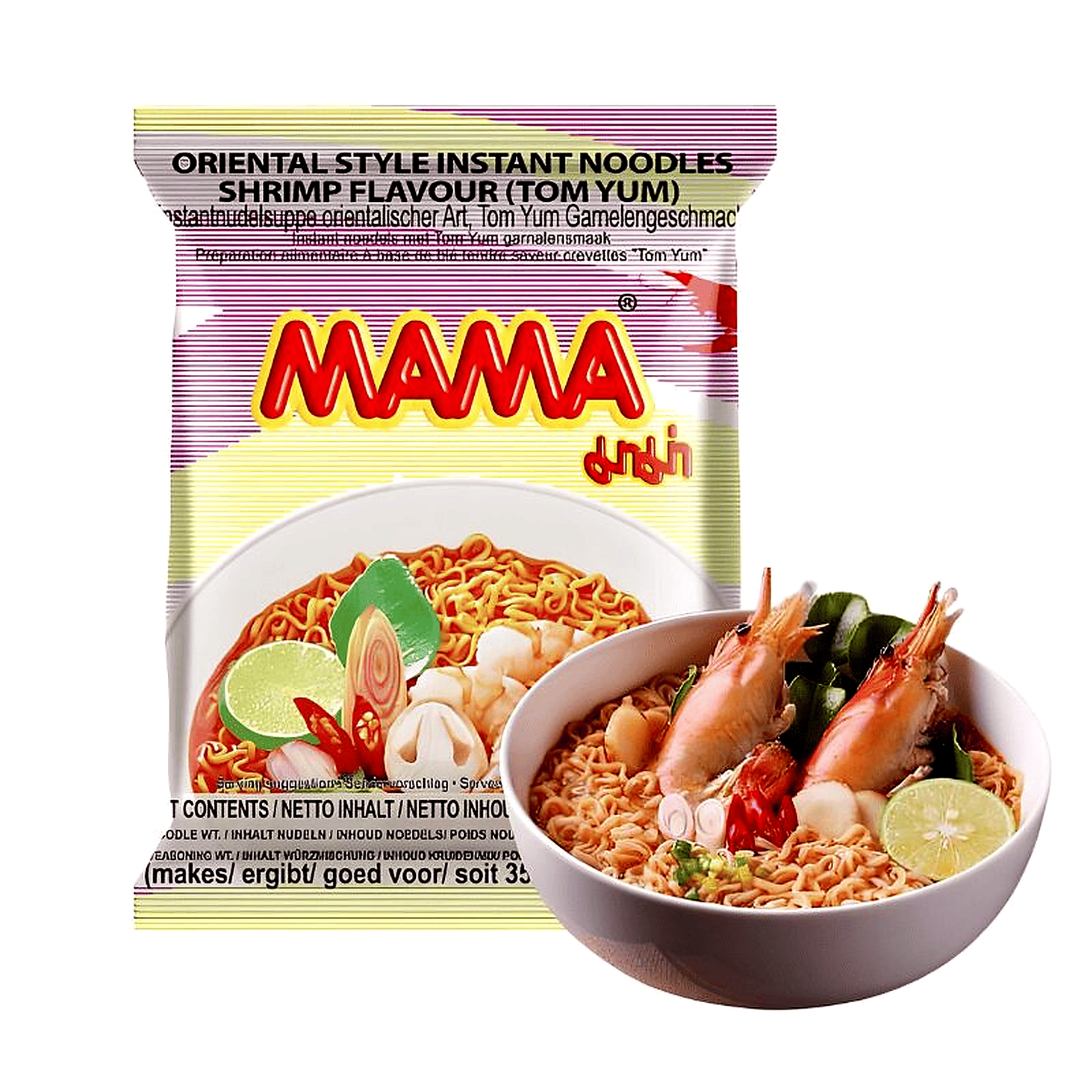 MAMA Instant Noodles Shrimp Tom Yum Flavor 3 packs