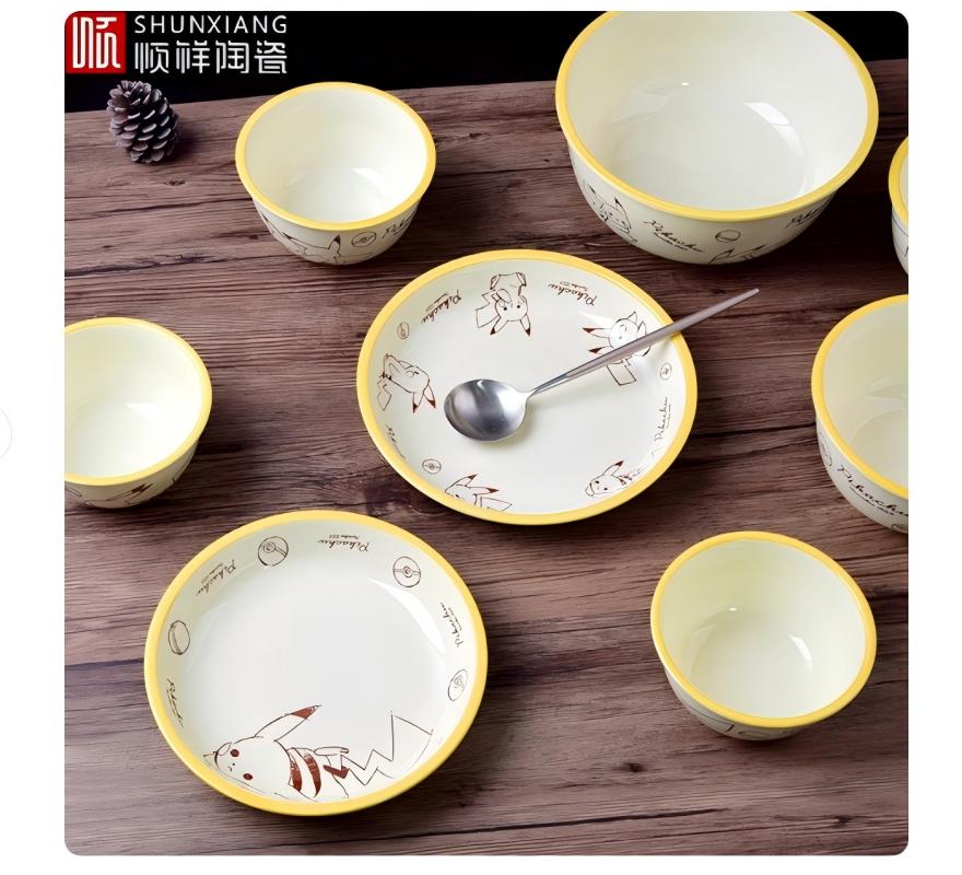 順祥 W釉下8.1吋新範盤2件套(寶可夢款-童真)