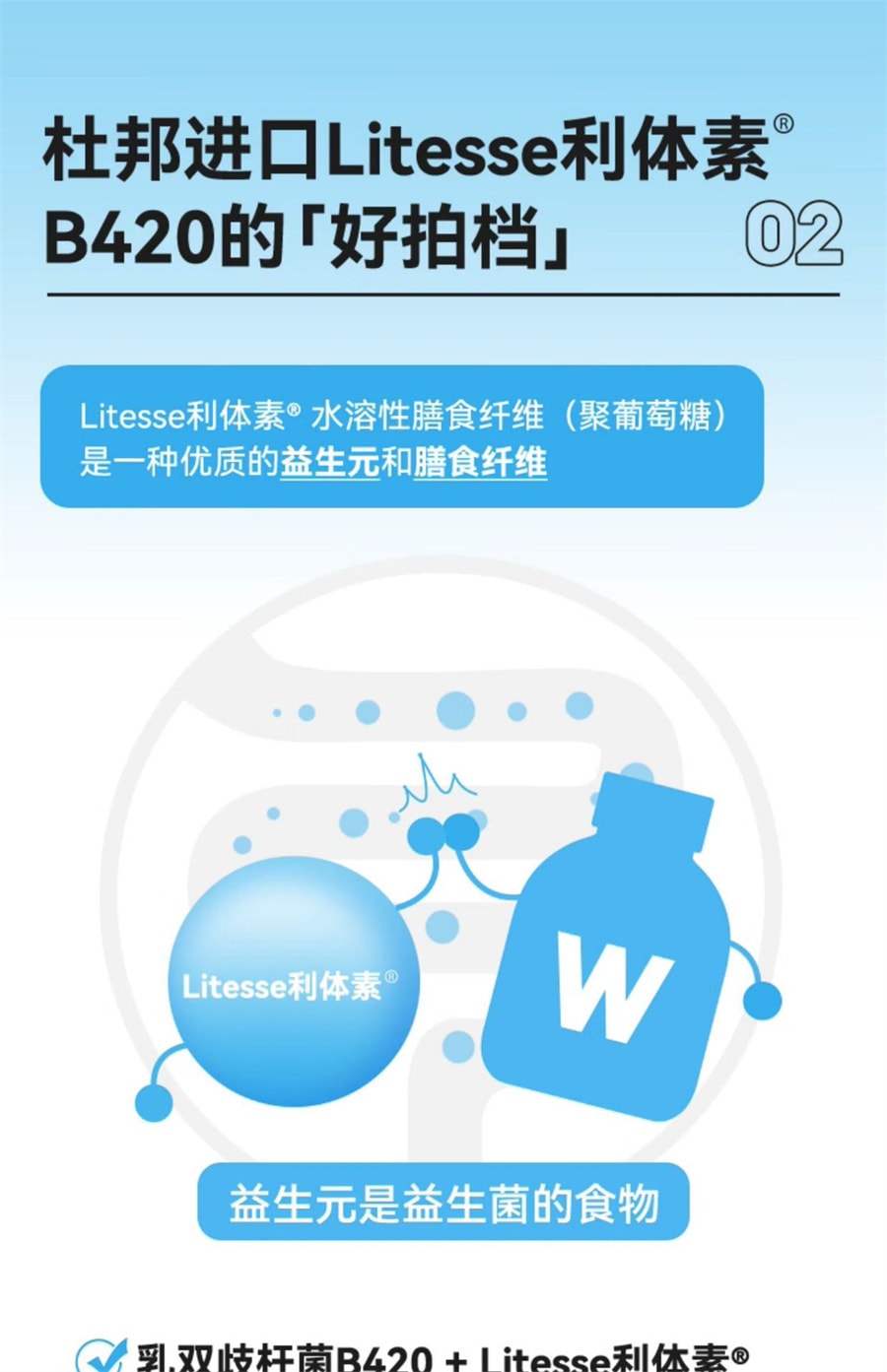 【中國直郵】萬益藍WonderLab  益生菌B420大人腸胃益生元凍乾粉  30瓶