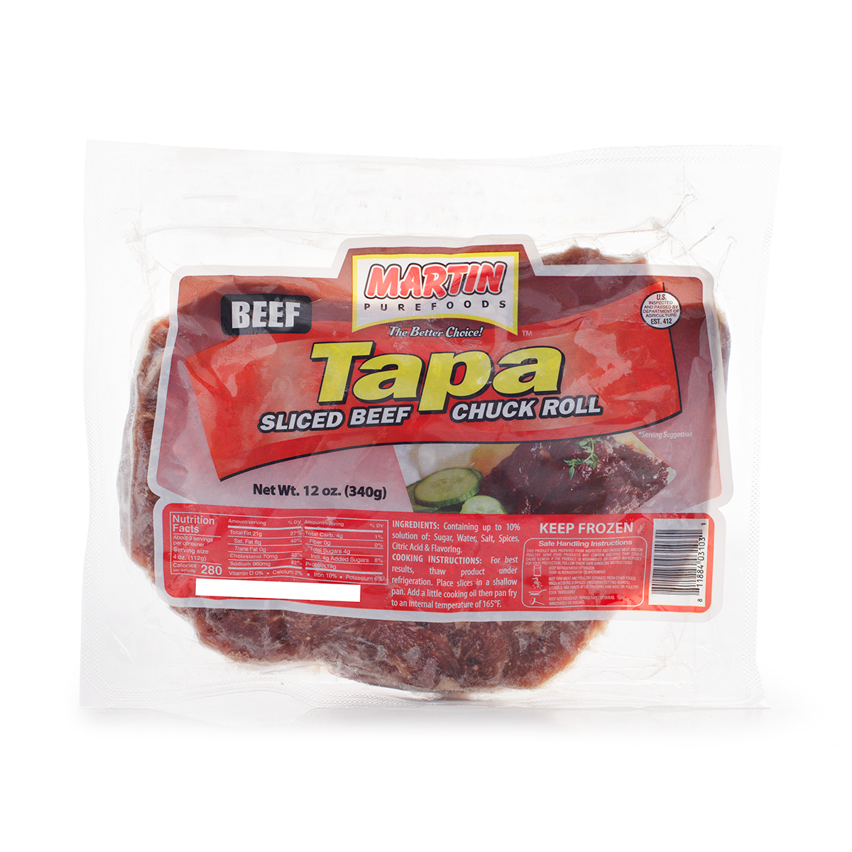 Get Martin Purefoods Beef Tapa, Frozen Delivered | Weee! Asian Market