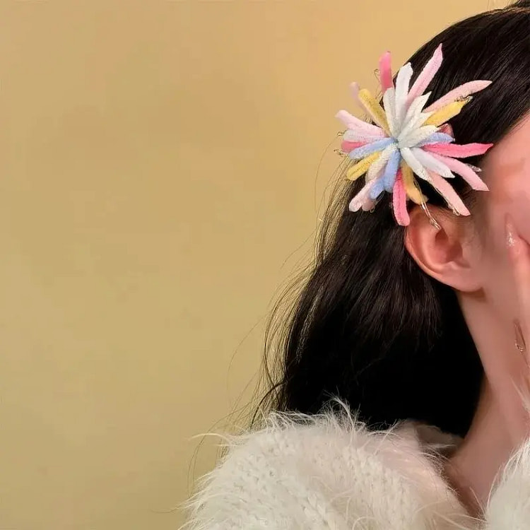 新年扭扭棒烟花发夹头饰发光 粉色 1 箱