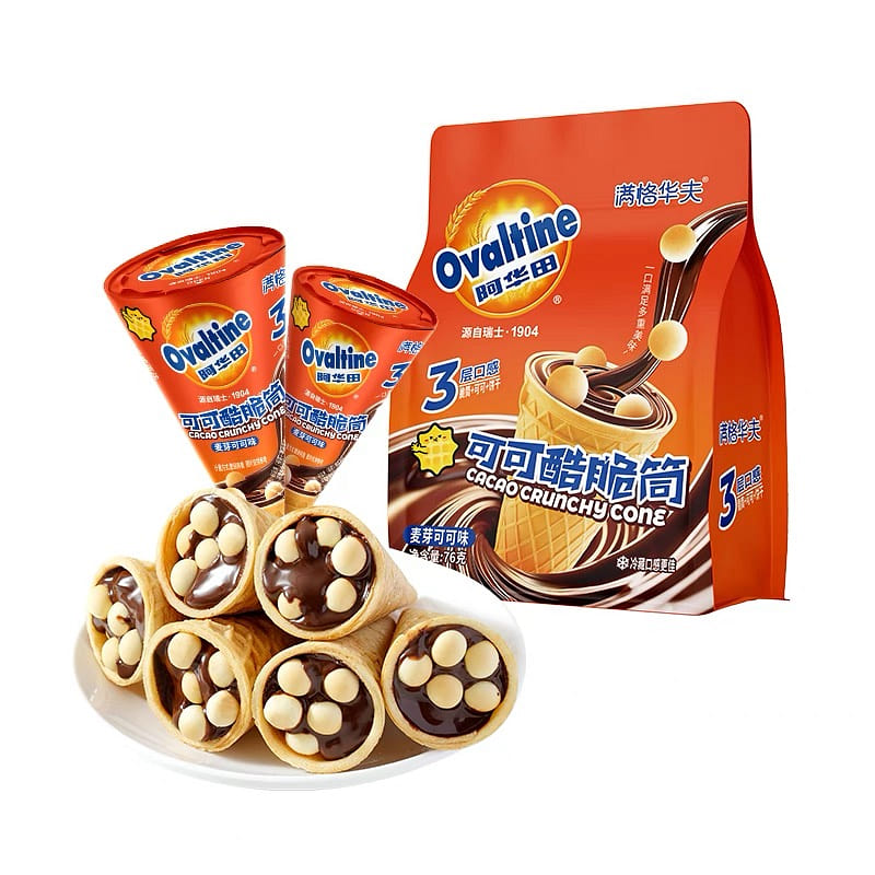 Chocolate Crisp Cones Malted Cocoa flavor 76g 76 g