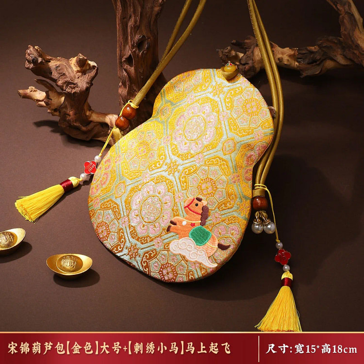 葫芦包织锦绣花新年礼物大号款金色 1 箱