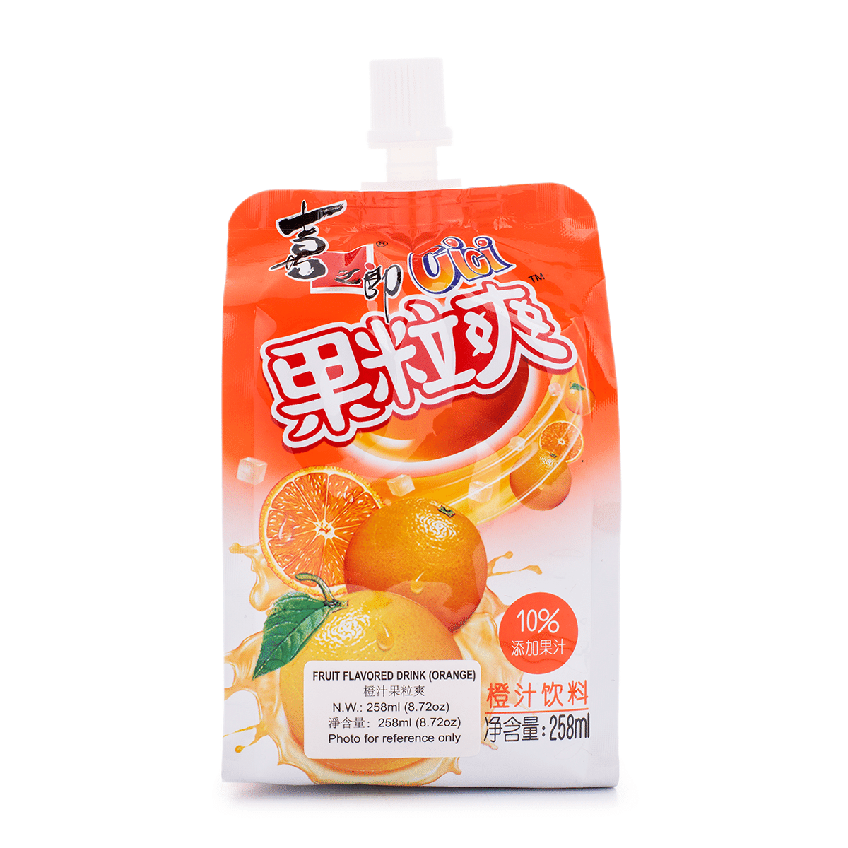 Strong Food Cici Fruit Jelly Drink, Orange Flavor 8.72 oz*24 pack